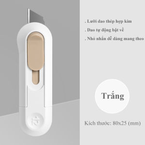 Dao rọc giấy DELIXI ao rọc giấy bỏ túi mini cute lưỡi dao bén nhỏ gọn dễ dàng mang theo tiện lợi nhiều màu sắc