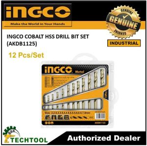 INGCO 12PCS COBALT HSS DRILL BIT SET (AKDB1125)