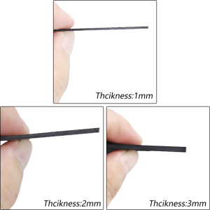 แผ่นลามิเนตคาร์บอนไฟเบอร์200x40 0มม. แผ่นไฟเบอร์คาร์บอน3K ทอลายทแยงแผงแผ่นหนา1/2/3มม. แบบด้าน
