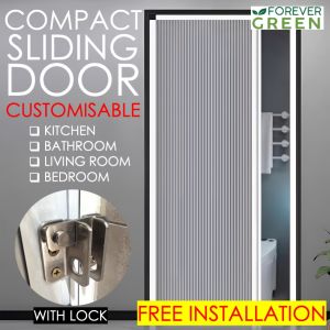 SG FOREVERGREEN | Elegant Sliding Door Divider Privacy Screen for Interior Bedroom Kitchen Bathroom Door Separator Divider Partition Store