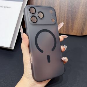 Matte Translucent Slim Phone Case for iPhone 17 Air 16 15 14 13 Pro Max Plus For Magsafe Magnetic Lens Protect Shockproof Cover