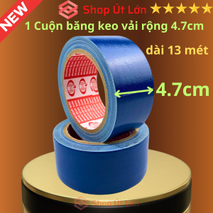 1 Cuộn băng keo vải màu xanh dương rộng 4.7cm dài 13 mét lõi giấy 3mm