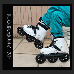 [Free Shipping + One Year Warranty + COD] Big Three Wheel Inline Skating Skates 125mm (Black and White) Roller Skate Roller Skates Others Roller Skate Roller Blades 3 Wheels Roller Skates 4 Wheels Roller Skates