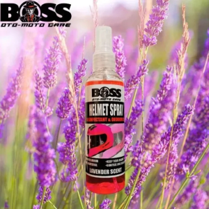New Boss Helmet Spray Deodorizer 100ML Disinfectant Deodorizer Sanitize Lavender Citrus Lemon & Bubble Gum Scent Anti Bacterial Odor Remover Fragrance Motorcycle Gear Cleaning Solution Interior Liner Refreshing Sanitizer Travel Size Portable Mist Protect