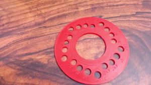 2 PCS Wheel Bolt Pattern Measuring Tool 5 Lug Bolt Template Trailer Axle Circle for 4 5 6 8 Holes Essential for Precision Lug Pattern Measuring Ensure Correct Wheel Fitment(Red)