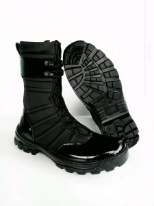 SEPATU PDL NINJA KILAP TANPA SEMIR BOOTS PDL KULIT PREMIUM JENIS LAX