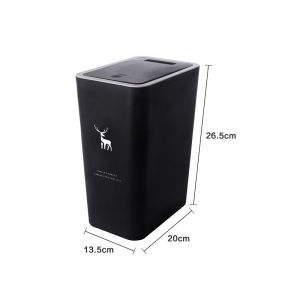 【BELI LOKAL】Dejavu Tong Sampah Plastik Serbaguna dengan Klik Otomatis Tertutup Minimalis / Tempat Sampah Plastik Dapur Kamar Mandi Ruang Tamu Tempat Sampah Persegi Automatic Click HSB602