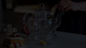 กาต้มชาแก้ว CnGlass ขนาด 40.6 ออนซ์/1200 มล. พร้อมที่กรองที่ถอดออกได้ กาต้มชาปลอดภัยสำหรับเตา กาต้มชาสำหรับชาบลูมมิ่งและชาใบหลวม