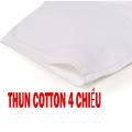 Áo thun trơn nữ trắng cổ tròn cotton dày mịn. 