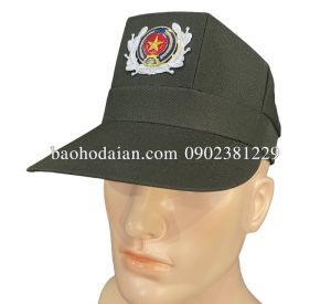 Nón bảo vệ 3 cạnh kèm sao màu xanh rêu