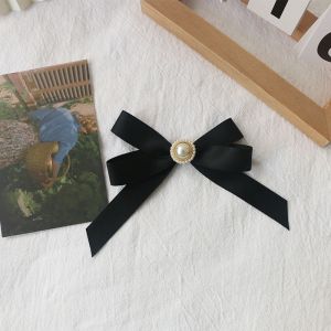 【Free-sun】เข็มกลัดริบบิ้น สีดำ เข็มกลัดโบว์ เหมาะสำหรับเด็กนักเรียนหญิง แขวนอยู่หน้าเสื้อผ้า