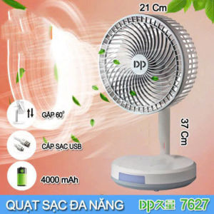 [ Hàng bao đẹp ] Quạt sạc tích điện DP - 7627 3 tốc độ Quạt thiết kế kiểu dáng nhỏ gọn và hiện đại t