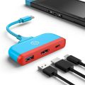 NEWDERY Switch Dock for Nintendo, Switch Docking Station for TV, Type C to 4K HDMI Hub Switch TV Adapter, Portable Travel PD Charging Dock for Nintendo Switch OLED/Steam Deck/Samsung DeX. 