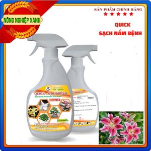 Chế Phẩm Quick - SẠCH BỆNH 500ml: Ngăn Và Trừ Bệnh Vàng Lá Thối Nhũn Nấm Lá trên Hoa Lan Hồng Kiểng Dạng Xịt Trực Tiếp