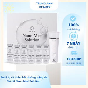 Xịt Phun Sương Dưỡng Trắng Da Cao Cấp Ampoule Skinfit Nano Mist Solution 8 x 18ml
