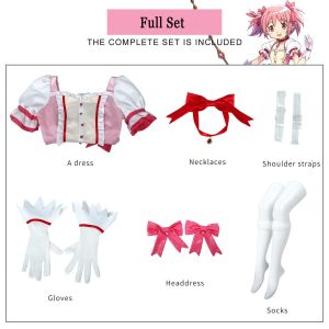 Kaname Madoka Cosplay Costume Anime Puella Magi Madoka Magica Cosplay Dress for Women Anime Cosplay Outfits