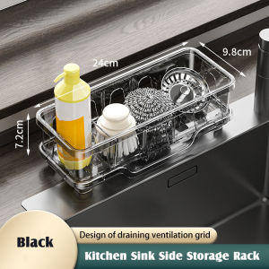 Sponge Drainer Rack Kitchen Bathroom Sink Organizer Rack Soap Holder Orgaizer detachable water tray