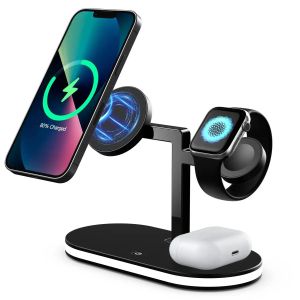 3 in 1 Wireless Charger Stand Mage-Safe Charger for iPhone 15 14 13 12 Pro Max/Plus/Pro Watch AirPods