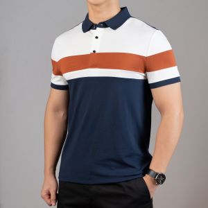 Áo thun áo phông nam YODY áo polo mắt chim có cổ phối kẻ trẻ trung thoải mái thoáng mát APM6277