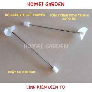 Bộ chân vịt mini chế thuyền gồm 2 chân vịt 2 trục và 2 khớp nối chất lượng cao - HM0087