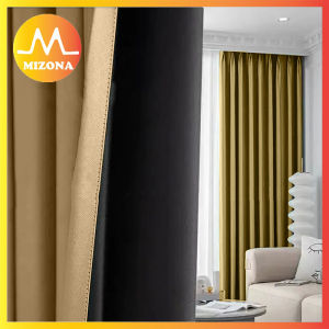 Mizona Ring/Hook and Rod Solid Color 99% Full Shading Curtains Blackout Heat Insulation UV Protection Silk Curtain