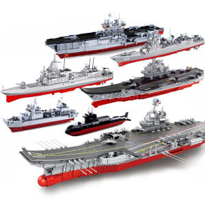 Warship Battleship Aircraft Carrier Destroyer Carrier Lego Building Block Model Toys