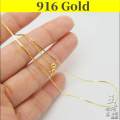 Hot Selling Deal Gold 916 Original Malaysia Ready Stock Original 916 Gold Chain Necklace for Women Rantai Leher Emas Sterling Authentic Japanese and Korean Style Clavicle Chain Not Fade Birthday Valentine Gift. 