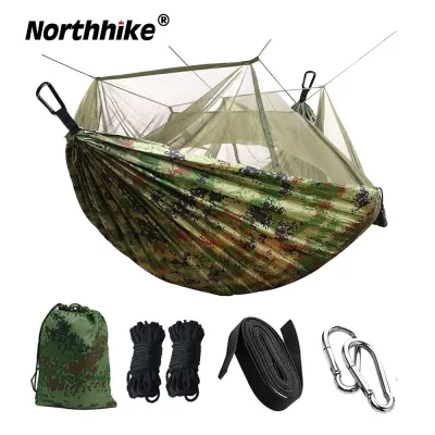 Northhike Hammock with Mosquito Net Outdoor Anti-mosquito duyan for adult makapal Duyan with Mosquito Net Hammock Nylon Anti-rollover Camping Essentials 260×140CM