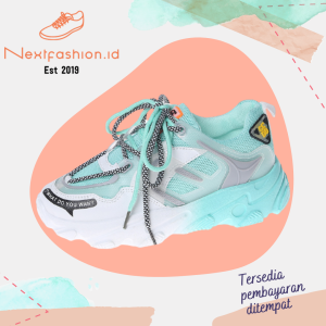 Sepatu Sneakers Wanita Kasual Fashion Sport Shoes Warna Toska Pink Orange Nextfashion 208