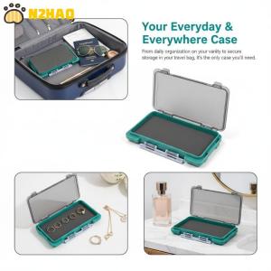 【N2HAO】 Rings Organizer Display Tray With Cover Jewelry Storage Box For Earring Necklaces Dustproof Case for Home or Boutique Use