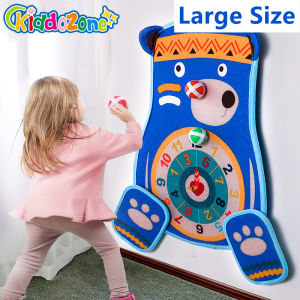 KiddoZone Sticky Ball Dart Board Toy Mathematics Early Education Baby Throwing Target Hanging Wall Parent-child Interactive Decompression Game Gift for 3 Years and Above Kids