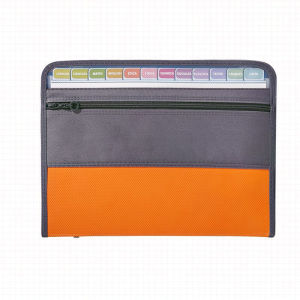 Mkmall Multilayer 13 Grid A4 Paper Folder File Simple Multi Layer Classification Folder Office Document Storage File Bag