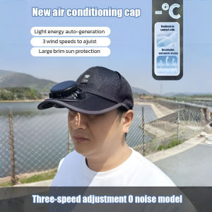 [Instant Cooling Refreshing] Solar Charging Fan Cap/New Air Conditioning Cap/Sun Protection Three-Speed Adjustment 0 Noise Model Large Brim Lightwight Breathable Multifunctiona Sun Hat/太阳能充电风扇鸭舌帽