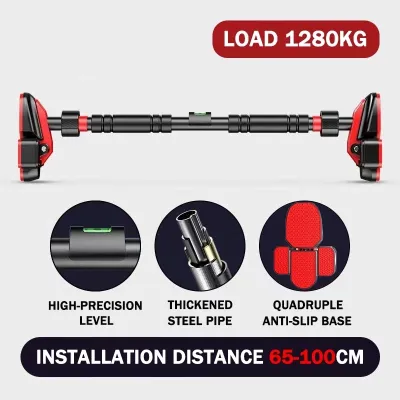 【SG STOCK】Pull Up Bar Home Exercise Equipment Pull Up Bar No Drilling Chin Up Bar Horizontal Bar Push Up Bar Five Safety Protections Chin Up Bar Foam Grip Door