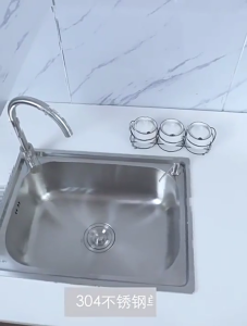 Stainless Steels Square Kitchen Sinks Bathroom Hand Wash Basin Sink Single Bowl Dish Washing Sink Dishwashing Pool