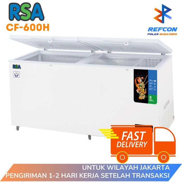 Chest Freezer RSA CF 600 H / CF 600H / CF600 500 Liter Freezer Box ...