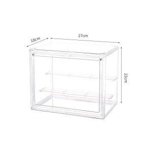 Action Figure Box Display Box Full Acrylic - Kotak Susun Tertutup SerbagunaAkrilik Transparan Kotak DisplayTahan Air & Anti Lembab Box Pajangan KoleksiDesain magnetik  PopMart Blind Box Bricks Display Box
