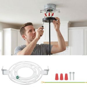 MEEU 115 Mm Light Fixture Mounting Bracket Round Shape 4.5 Inch Universal Mounting Kit Universal with Screw Light Crossbar Wall Lights