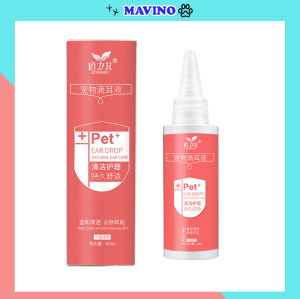 [Hoàn Tiền 10%] Dung dịch nhỏ tai cho chó mèo thú cưng 60ml khử mùi hiệu quả