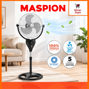 MASPION PW-507 S Stand Fan Besi / Kipas Angin Berdiri 20 Inci (Besi)