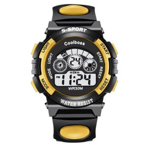 Luminous Waterproof LED Digital Watches/ Boys Girls Stainless Outdoor Sports Wristwatch/ Kids Camouflage Electronic Clock