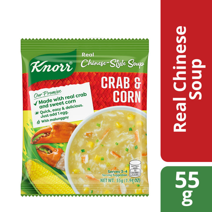 Knorr Crab and Corn Soup Powder Mix Made with Real Crab Meat, Sweet