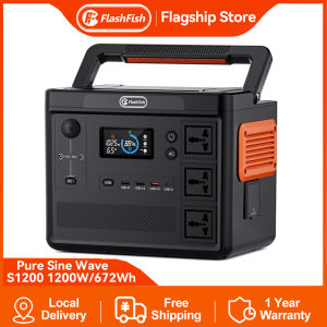 【COD】Flashfish S1200 Power Station Portable 1200W Solar generator 210000mAh with 3*AC Output Pure Sine Wave UPS Fast Charging for Power Outage Home Emergency Use Outdoor Camping Power Supply