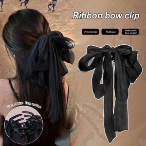 Women Ribbon Hair Clip Hair Accessories Bowknot Korea Elegant Ribbons Braided Hairpins Headdresses Summer Girls Princess Large Ribbon Hair Clip
