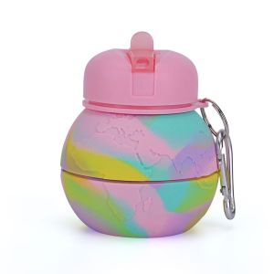 Bình Nước Biến Hình Gấp Gọn 500ml 650ml Silicon An Toàn Thực Phẩm chịu nhiệt 200 độ C