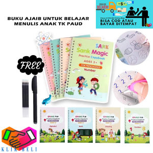Klik-Beli SANK Magic Buku Belajar Anak 1 Set Isi 4 Buku + Pulpen Set Buku Latihan Belajar Menulis