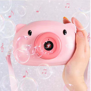 Ready Stock Toy Kids Pig Camera Kids Baby Bubble Camera Machine Outdoor Automatic Bubble