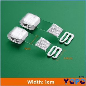 YoPo Transparent Invisible Non-Slip Underwear Bra Straps Width 0.1cm/1cm/1.2cm/1.5cm/1.8cm