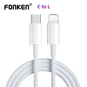 FONKEN 3A Fast Charging Data Cable Ap i-Phone i-Pad Light-ning USB Data Cable Fast Charging Data Transmission Synchronization 1M/2M For iPhone 7/8/11/12 i-Pad A-ir Mini Pro