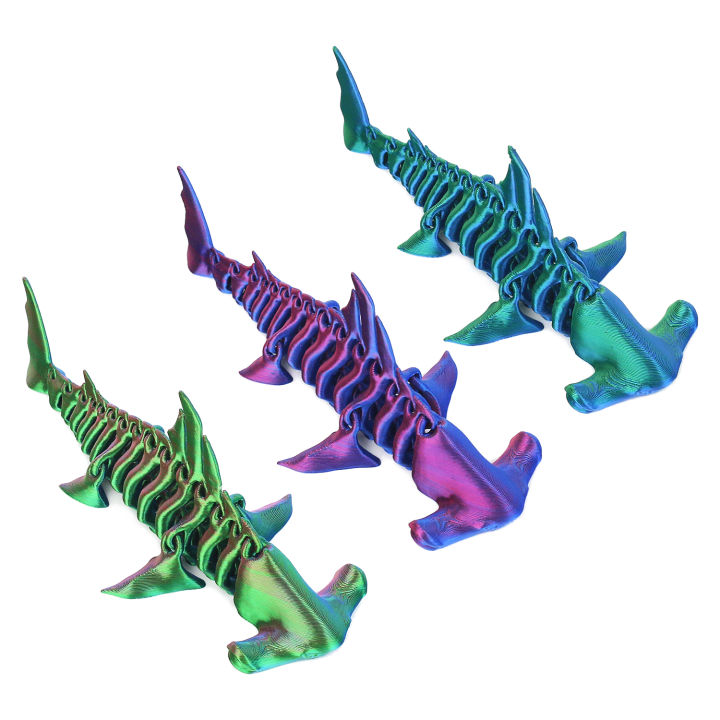 3D Printed Crystal Shark Antistress Fidget Toy Rotatable Articulated  Perfect Figure 3D Printed Gem Articulated Shark Lazada PH